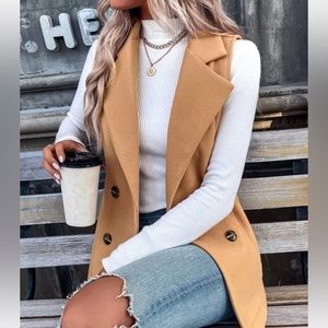 Shein Lune double breasted Vest overcoat size extra small. NWT